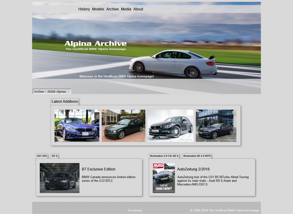 世界中のアルピナ車が登録されている「Alpina-Archive」に愛車D4を追加してもらいました＾＾