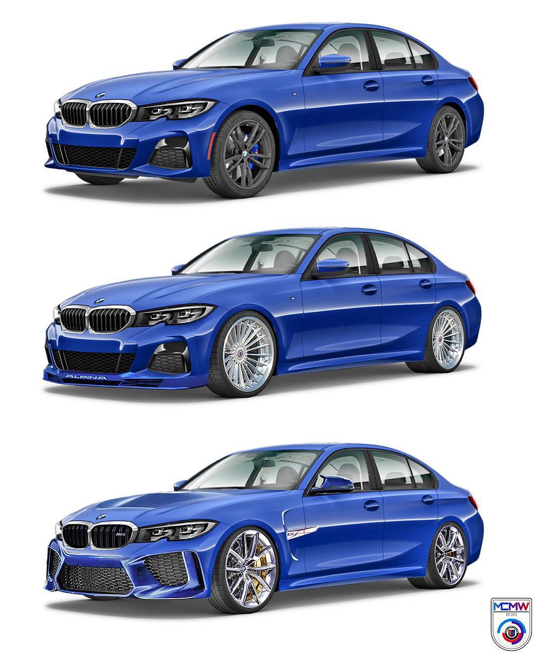 BMW新型３シリーズツーリング(G21)、G20ベースのアルピナB3にM3までフォトショップ職人のレンダリング画像が凄い＾＾