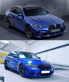 BMW新型M3(G80)の予想CGやリーク画像が！？正統派or過激派どちらが好みですか？＾＾；