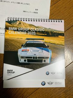 BMWジャパンから「BMW クラシック デスク カレンダー2020」が届きました＾＾