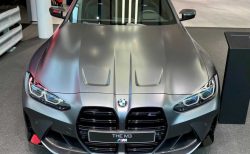 INDIVIDUALフローズンダークグレーの新型BMW M3(G80)のリアル写真が超クール！