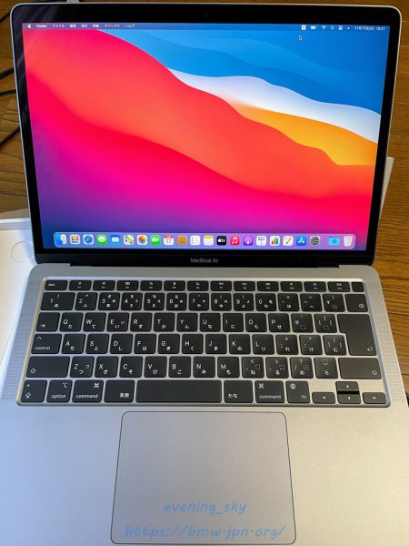 M1搭載新型MacBook Air(メモリ16G,SSD1TB)が届きました\(^o^)／開封レポート！ファンレス最高！ – Evening