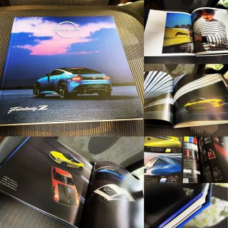 新型フェアレディZのカタログが届きました(^^)全６０ページのハードカバーのブックタイプで写真もめちゃくちゃカッコいい！