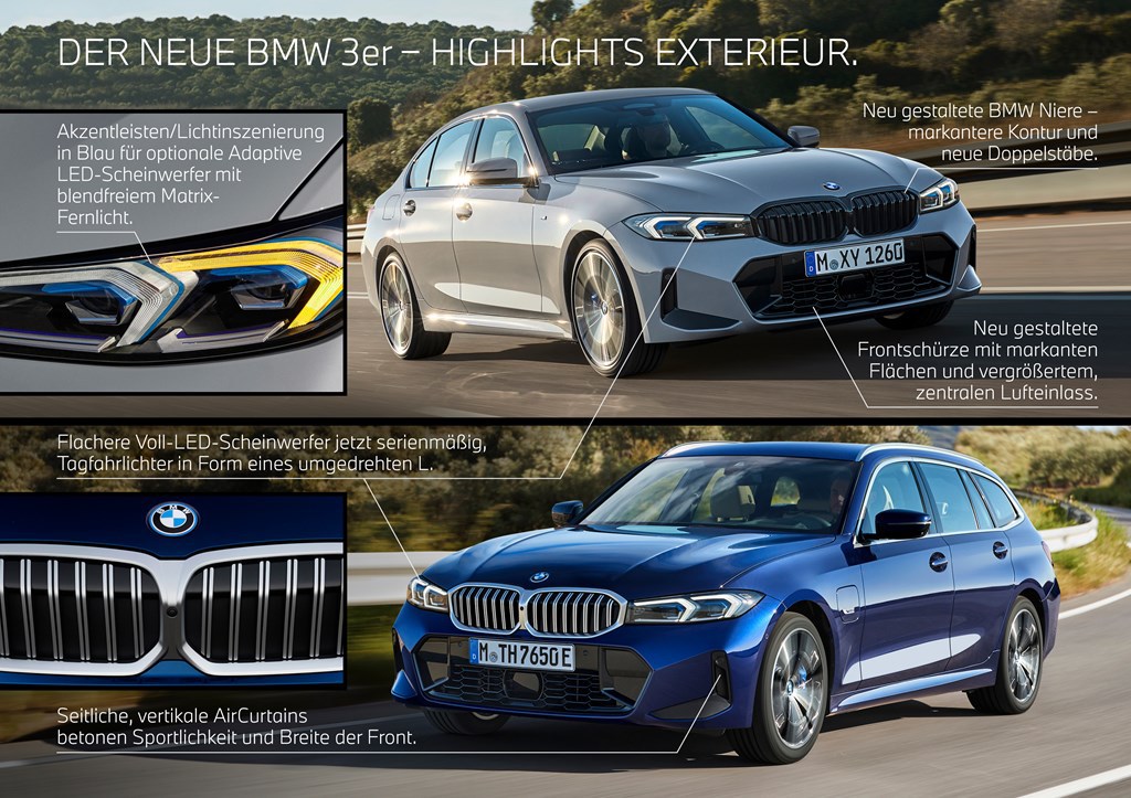 BMW３シリーズセダン・ツーリング(G20,G21)のLCIモデルがワールドプレミア！LCI前と写真比較など。
